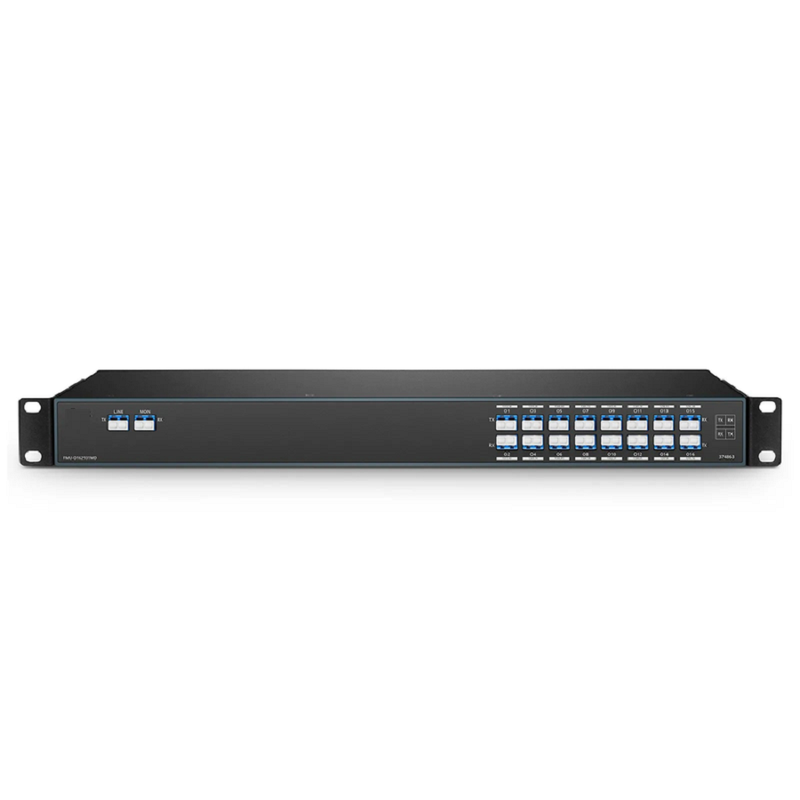 SFPS 16 Channels DWDM Mux Demux, 100GHz C37-C52, with Monitor, Expansion and 1310nm Port, 4.6dB IL, LC/UPC, Dual Fiber, FMU 1U Rack Mount
