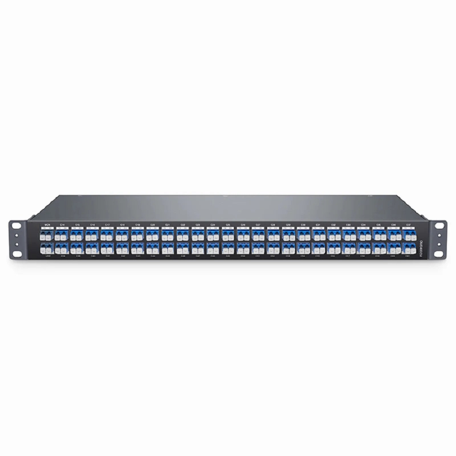 SFPS OMD48ECM, 48 Channels 100GHz C14-C61 Passive, Dual Fiber DWDM Mux and Demux with Monitor Port, LC/UPC, 1U Rack