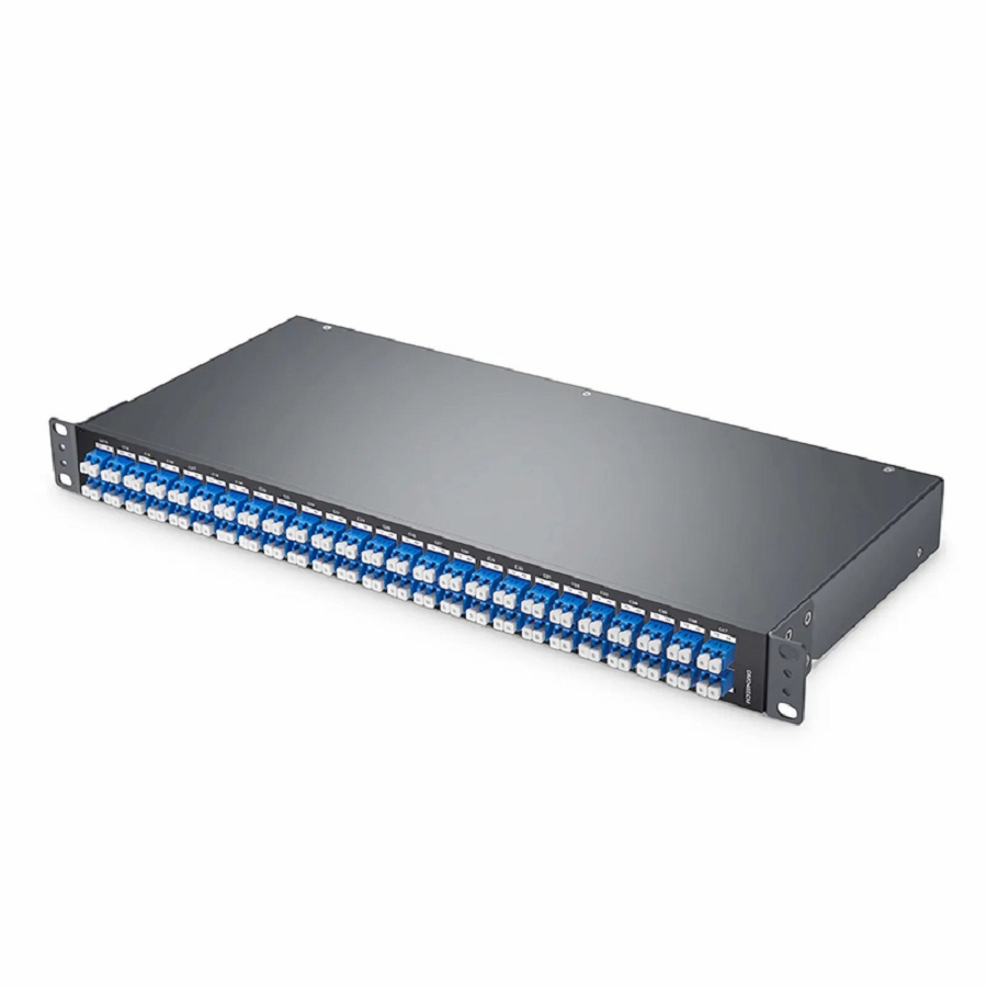 SFPS OMD48ECM, 48 Channels 100GHz C14-C61 Passive, Dual Fiber DWDM Mux and Demux with Monitor Port, LC/UPC, 1U Rack