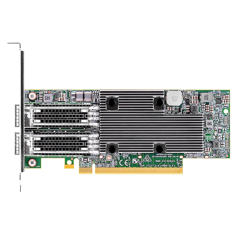 SFPS BroadcomA® BCM957508-P2100G Ethernet Network Interface Card, P2100G 100GbE Dual-port QSFP56, PCIe 4.0 x 16, Standard & Low Profile