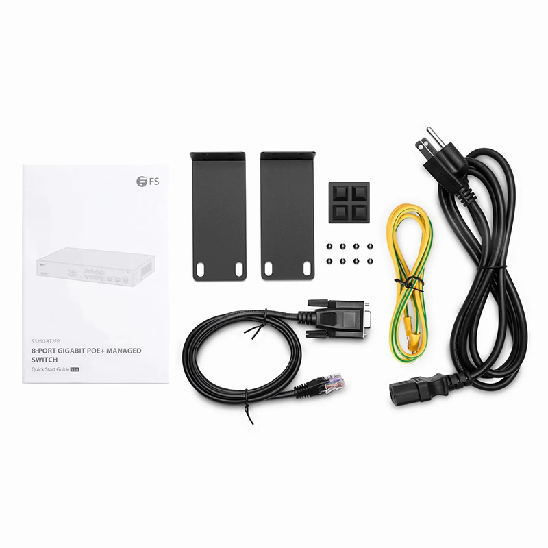 SFPS S3260-8T2FP, 8-Port Gigabit Ethernet L2+ PoE+ Switch, 8 x PoE+ Ports @240W, with 2 x 1Gb SFP Uplinks, Support IEEE 802.3af/at