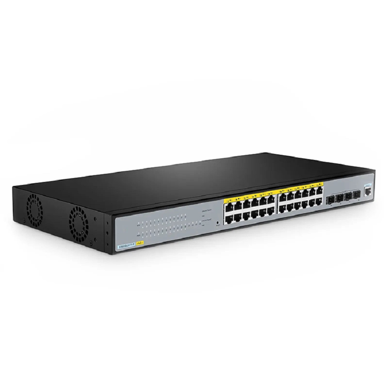 SFPS S2805S-24TF-P, 24-Port Gigabit Ethernet L2 Smart Managed PoE+ Switch, 24 x PoE+ Ports @370W, with 4 x 1Gb SFP Uplinks, Realtek Chip
