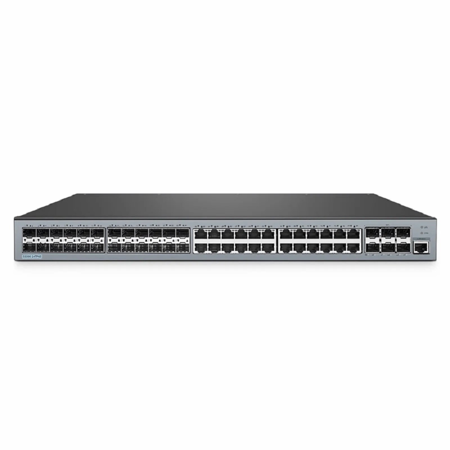 SFPS S5500-24TF6S, 48-Port Gigabit Ethernet L3 Switch, 24 x Gigabit RJ45, 24 x 1Gb SFP, with 6 x 10Gb SFP+ Uplinks, Support Stacking
