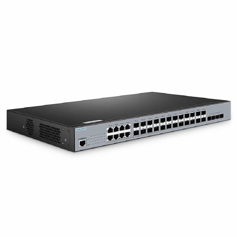 SFPS S3900-24F4S-R, 24-Port Gigabit Ethernet L2+ Switch, 16 x 1Gb SFP, 8 x 1Gb RJ45/SFP Combo Ports, with 4 x 10Gb SFP+ Uplinks, Stackable Switch