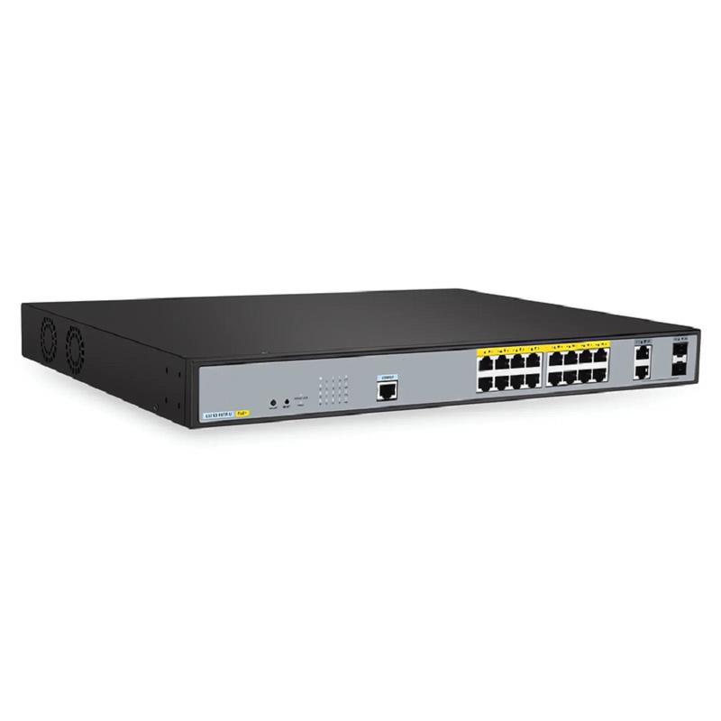 SFPS S3250-16TF-U, 16-Port Gigabit Ethernet L2 PoE++ Switch, 16 x PoE+ Ports @240W, with 2 x 1Gb Combo Uplinks