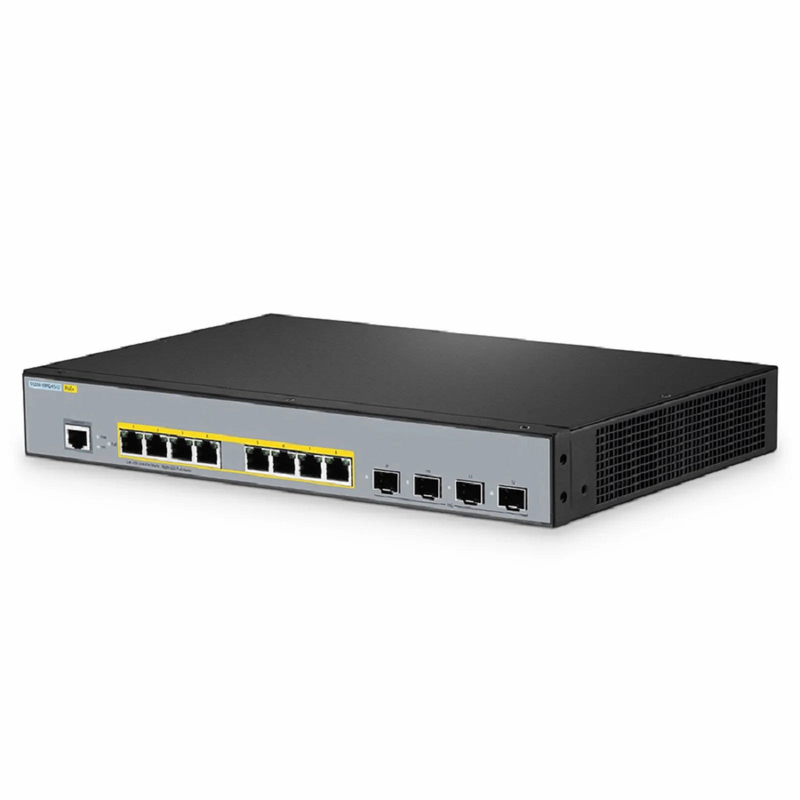 SFPS S3200-8MG4S-U, 8-Port Ethernet L2+ Managed PoE+ Switch, 8 x 100M/1000M/2.5G Multi-Gigabit RJ45, with 4 x 10Gb SFP+ Uplinks