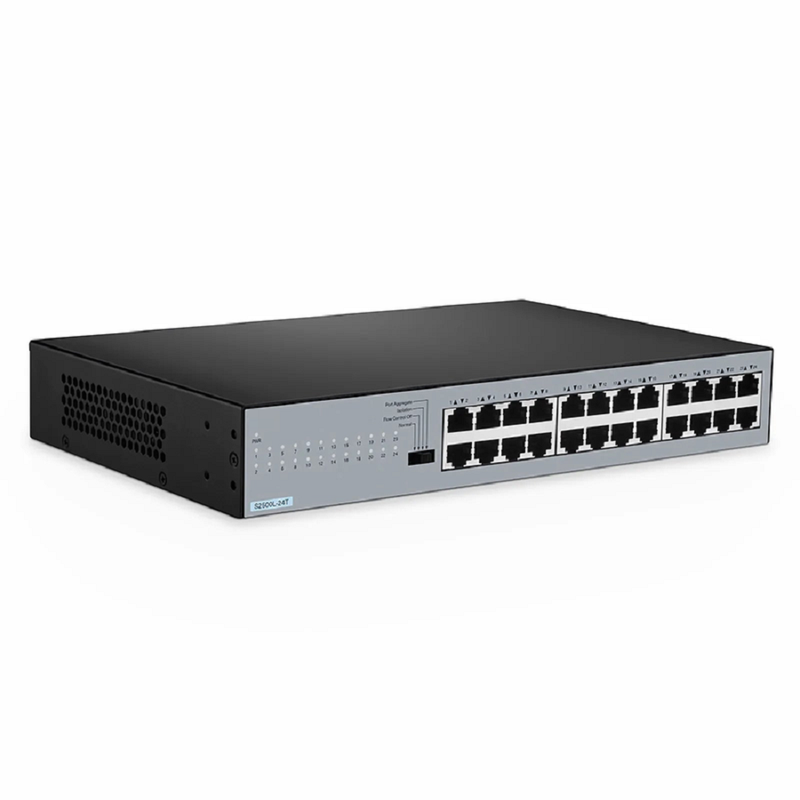 SFPS S2500L-24T, 24-Port Gigabit Ethernet L2 Unmanaged Switch, 24 x 10/100/1000M Gigabit RJ45, Fanless, Desktop/Rackmount