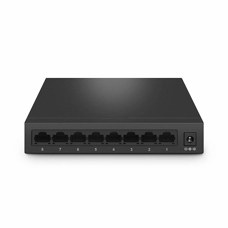 SFPS S1900-8T, 8-Port Gigabit Ethernet L2 Unmanaged Switch, 8x 10/100/1000BASE-T RJ45, Metal, Fanless, Desktop/Wall-Mount