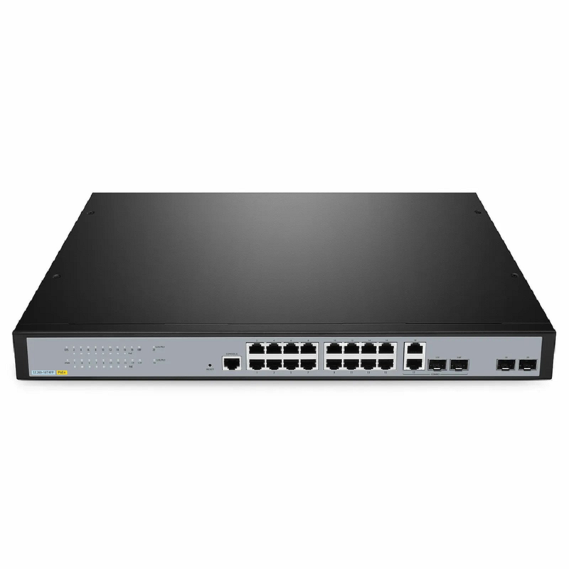 SFPS S3260-16T4FP, 16-Port Gigabit Ethernet L2+ PoE+ Switch, 16 x PoE+ Ports @250W, with 2 x 1Gb SFP Uplinks and 2 x Combo SFP Ports, Support IEEE 802.3af/at