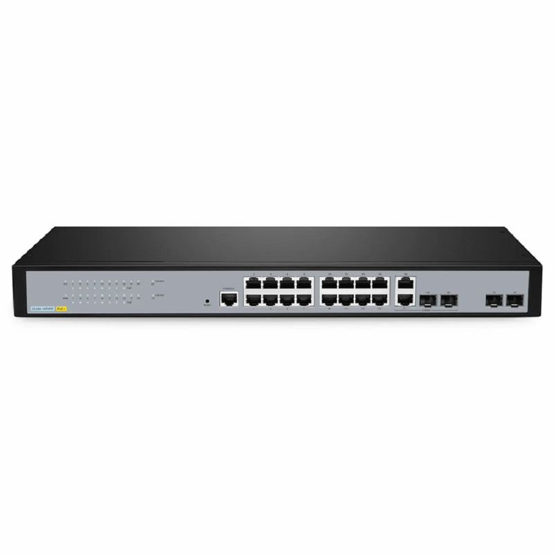 SFPS S3260-16T4FP, 16-Port Gigabit Ethernet L2+ PoE+ Switch, 16 x PoE+ Ports @250W, with 2 x 1Gb SFP Uplinks and 2 x Combo SFP Ports, Support IEEE 802.3af/at