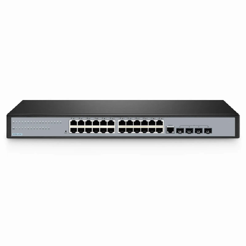 SFPS S3700-24T4F, 24-Port Gigabit Ethernet L2+ Switch, 24 x Gigabit RJ45, with 4 x 1Gb SFP Uplinks, Fanless
