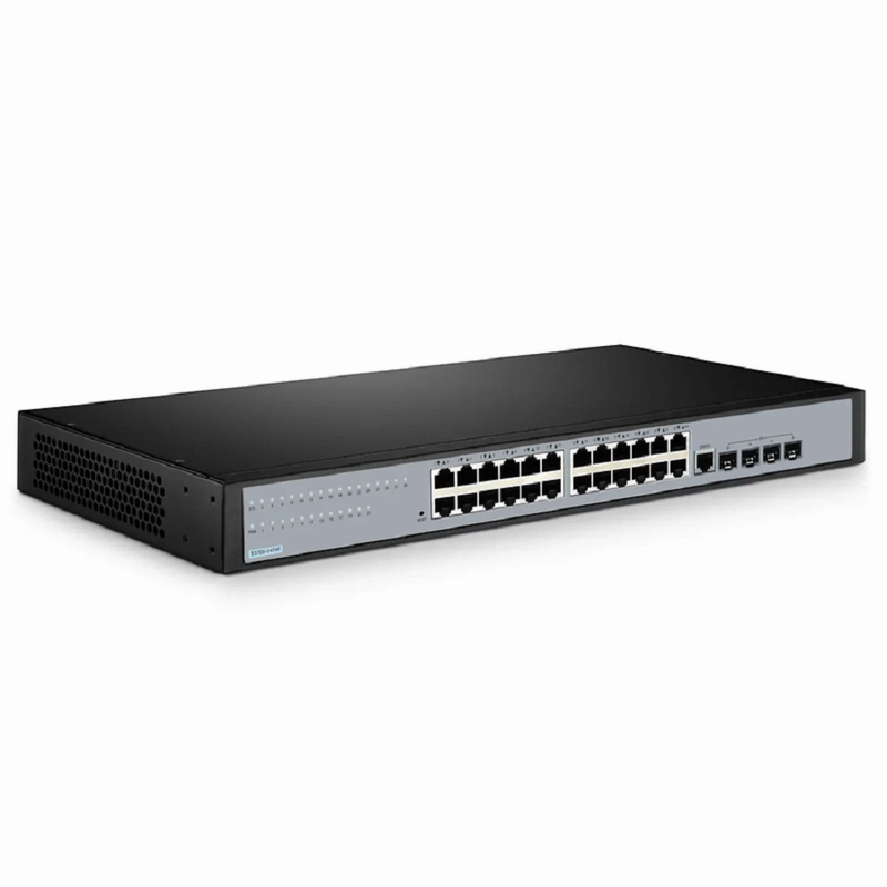 SFPS S3700-24T4F, 24-Port Gigabit Ethernet L2+ Switch, 24 x Gigabit RJ45, with 4 x 1Gb SFP Uplinks, Fanless