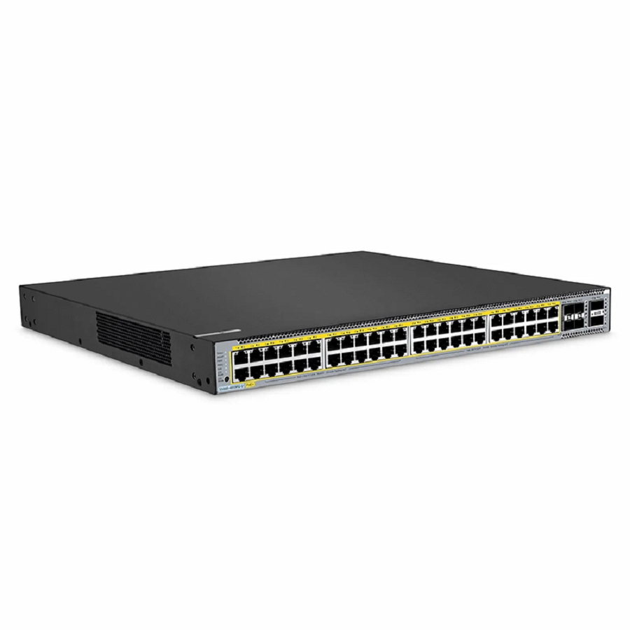 SFPS S5860-48XMG-U, 48-Port Ethernet L3 PoE++ Switch, 48 x 10GBASE-T/Multi-Gigabit Ports, 4 x 25Gb SFP28 Uplinks, with 2 x 40Gb QSFP+ Uplinks, Support Stacking, Broadcom Chip