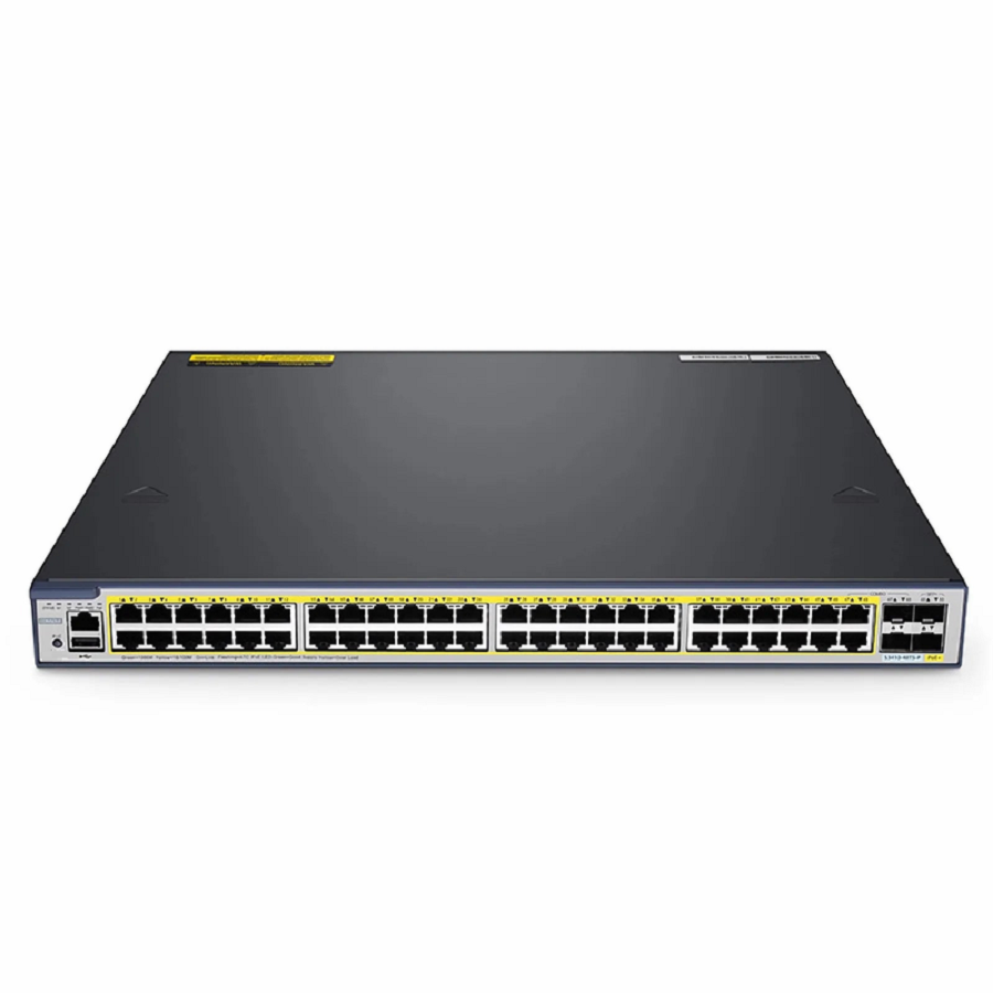 SFPS S3410-48TS-P, 48-Port Gigabit Ethernet L2+ PoE+ Switch, 48 x PoE+ Ports @740W, with 2 x 10Gb SFP+ Uplinks and 2 x Combo SFP Ports, Stackable Switch, Broadcom Chip