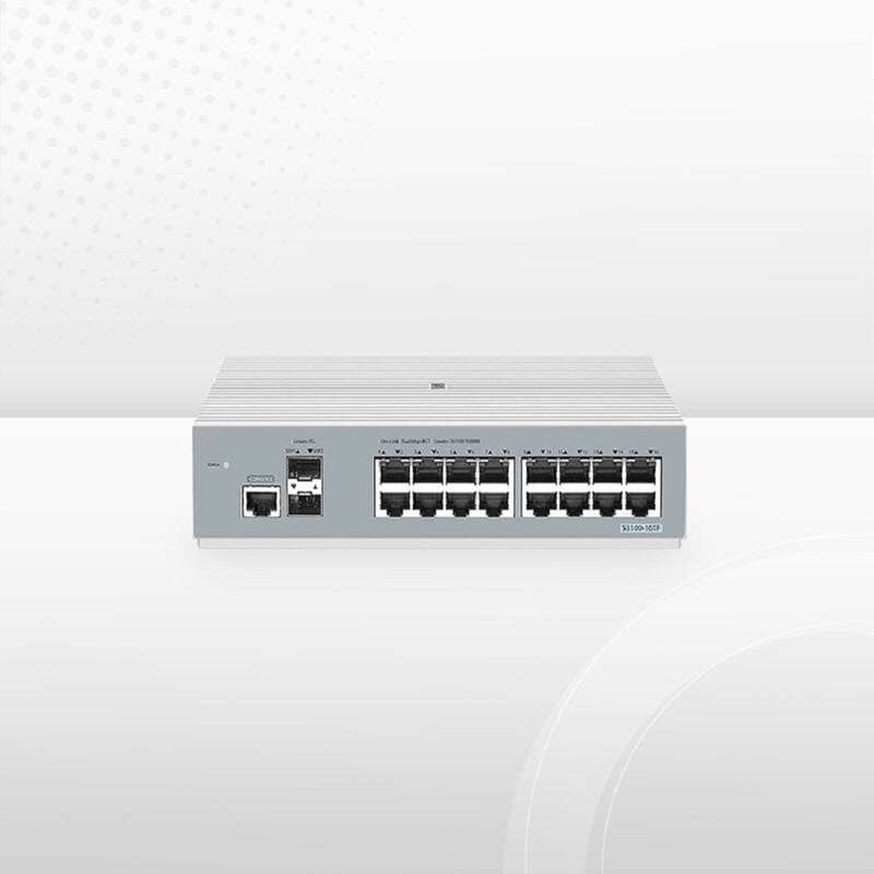 SFPS S3100-16TMS-P, 16-Port Gigabit Ethernet L2+ PoE+ Switch, 6 x PoE+ Ports, 2 x 5Gb PoE+ Ports@125W, 10 x 1Gb RJ45, with 2 x 10Gb SFP+ Uplinks, Broadcom Chip, Fanless