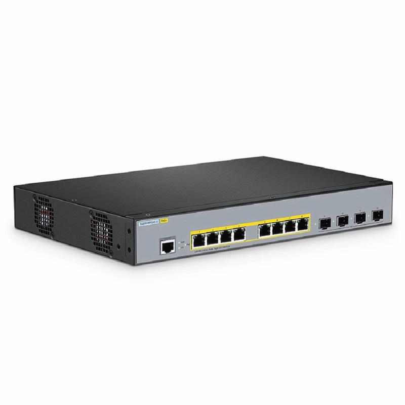 SFPS S3200-8MG4S-U, 8-Port Ethernet L2+ Managed PoE+ Switch, 8 x 100M/1000M/2.5G Multi-Gigabit RJ45, with 4 x 10Gb SFP+ Uplinks