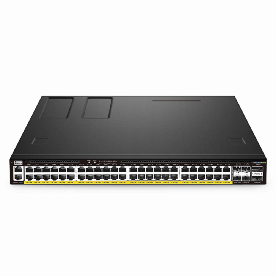 SFPS S5870-48T6BC-U, 48-Port Ethernet L3 PoE++ Switch, 48 x PoE++ Ports @1560W, with 4 x 25Gb SFP28 and 2 x 100Gb QSFP28 Uplinks, PicOSA®, Support EVPN-VXLAN, MLAG & Perpetual PoE, Broadcom Chip