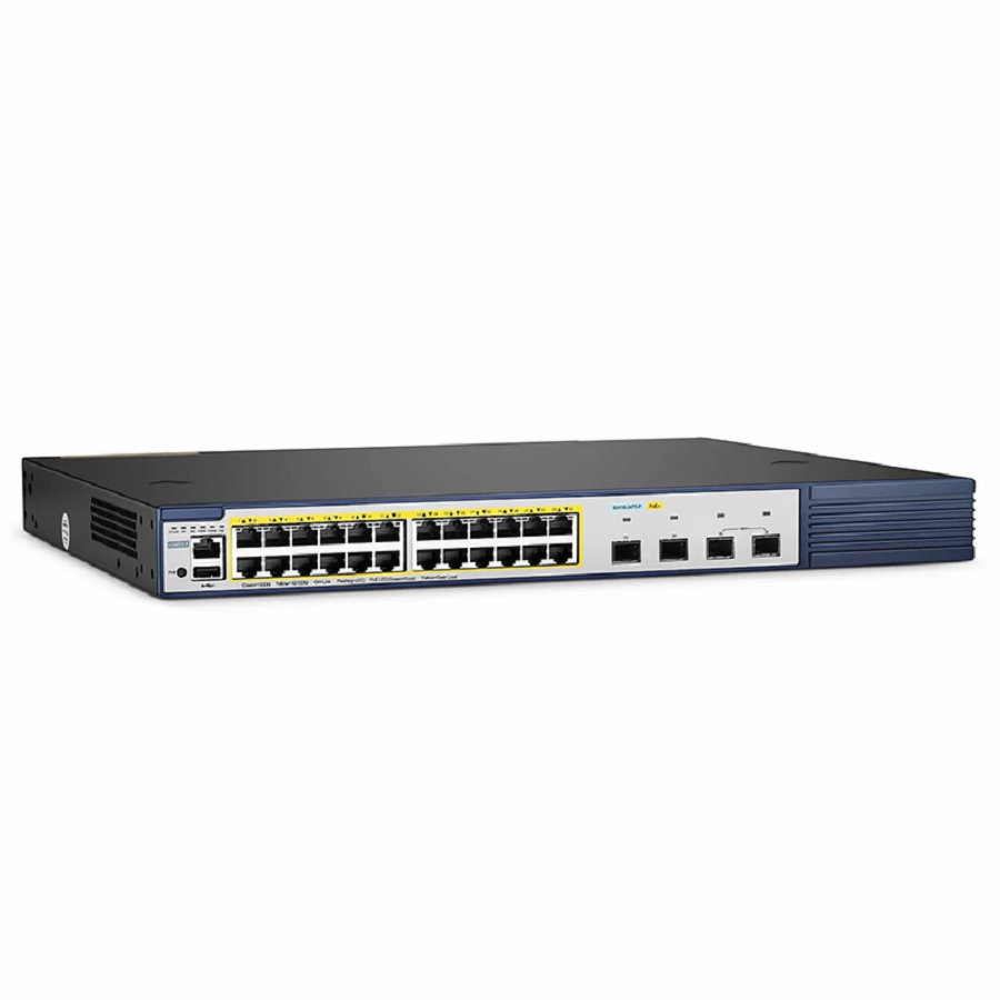 SFPS S3410-24TS-P, 24-Port Gigabit Ethernet L2+ PoE+ Switch, 24 x PoE+ Ports @740W, with 2 x 10Gb SFP+ Uplinks and 2 x Combo SFP Ports, PicOSA®, Support MLAG, Broadcom Chip