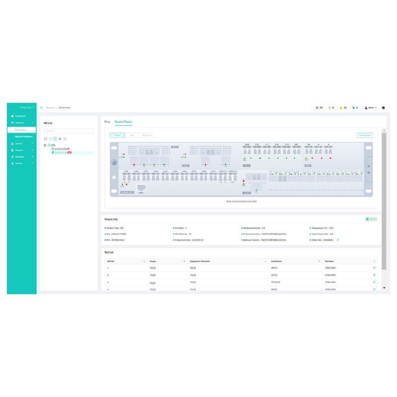 SFPS AmpCon-T Management System forFOOTN/WDM Devices, Includes Visual Monitoring, Centralized Management and Intelligent Analysis