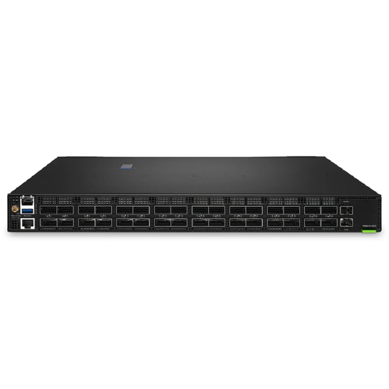 SFPS N8610-32D, 32-Port Ethernet HPC/AI Data Center Switch, 32 x 400Gb QSFP-DD, PicOSA®, Broadcom Tomahawk 4 Chip, Front-to-Back Airflow