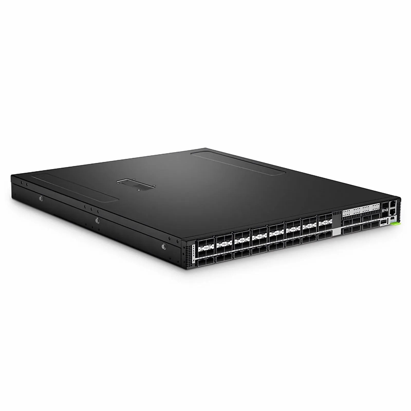 SFPS N8550-48B8C, 48-Port Ethernet Data Center Switch, 48 x 25Gb SFP28, 8 x 100Gb QSFP28 Uplinks, with 2 x 10Gb SFP+ Management Port, PicOSA®, Broadcom Trident 3 Chip, Back-to-Front Airflow