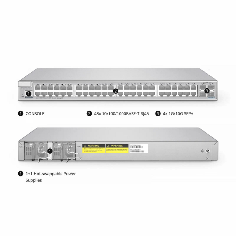 SFPS S3410-48TS, 48-Port Gigabit Ethernet L2+ Switch, 48 x Gigabit RJ45, with 4 x 10Gb SFP+ Uplinks, PicOSA®, Support MLAG, Broadcom Chip