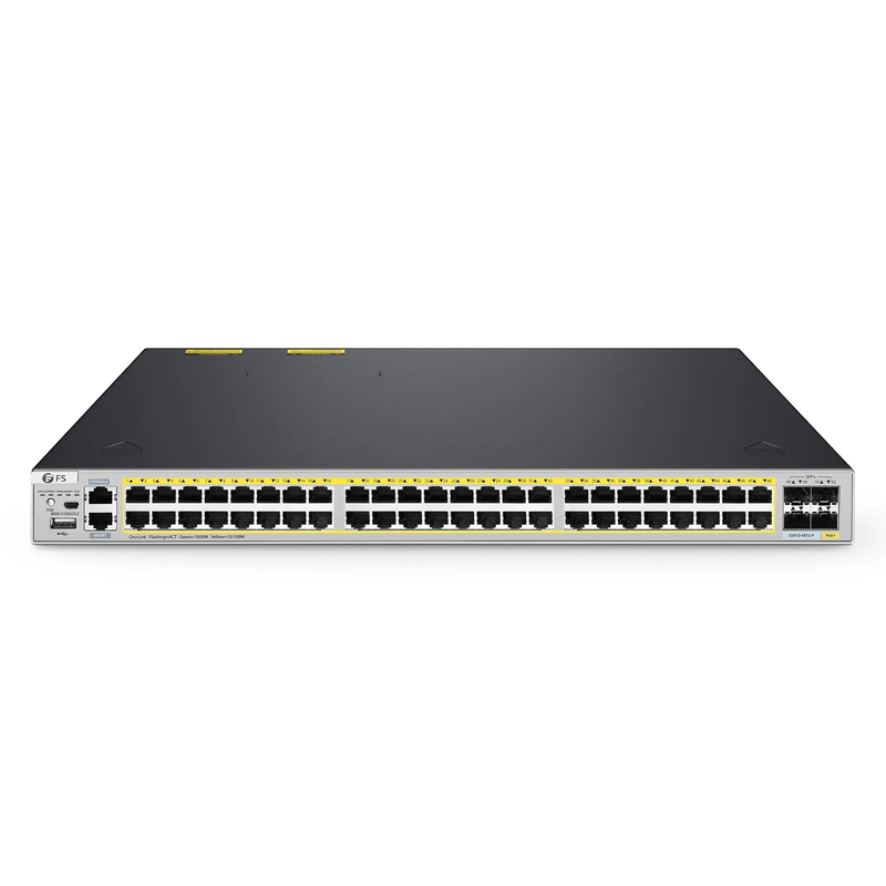 SFPS S5810-48TS-P, 48-Port Gigabit Ethernet L3 PoE+ Switch, 48 x PoE+ Ports @740W, with 4 x 10Gb SFP+ Uplinks, PicOSA®, Support MLAG, Broadcom Chip