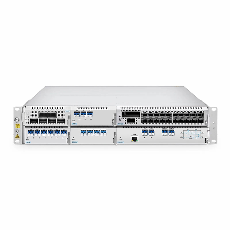 SFPS D7000-CH2U, 8 Slots 2U Unloaded Chassis, Support Single-wavelength 200G/400G, Up to 3.2Tbps Capacity, Redundant AC PSUs, Support AmpCon-T/WebGUI Network Management