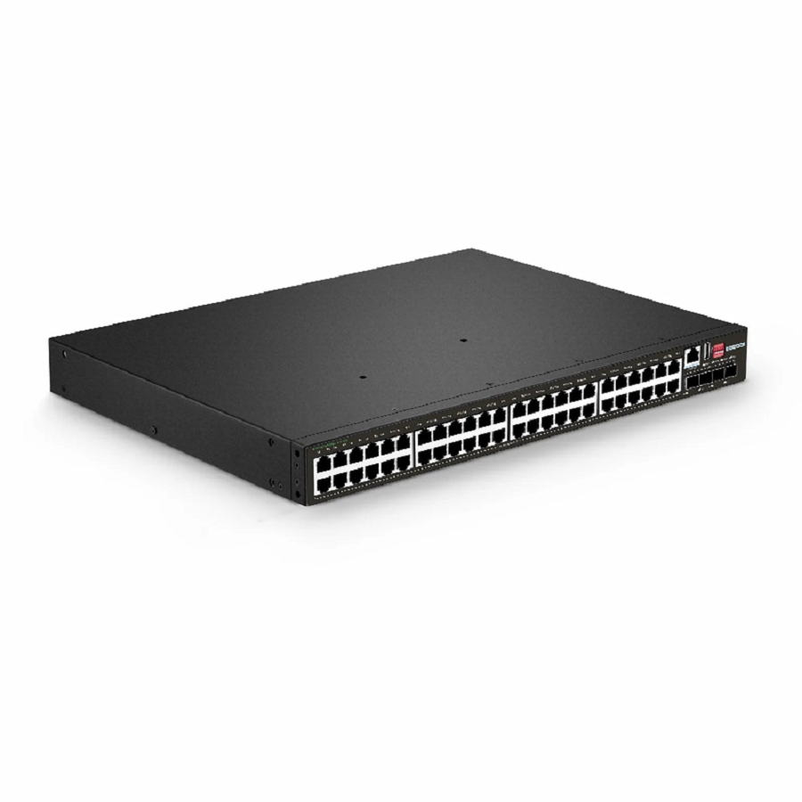 SFPS IES5120-48T4S, 48-Port Gigabit Ethernet L2+ Managed Industrial Switch, 48 x 10/100/1000BASE-T, with 4 x 1/10Gb SFP+, -40 to 75A°C Operating Temperature