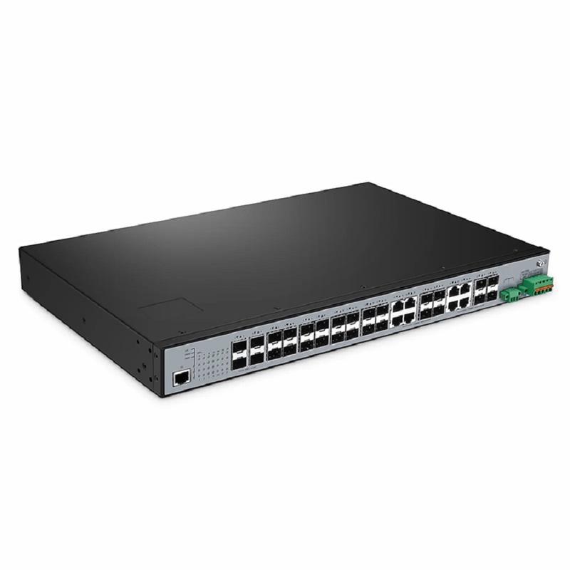 SFPS IES5100-24FS, 24-Port Gigabit Ethernet L2+ Managed Industrial Switch, 16 x 1Gb SFP, with 8 x 1Gb RJ45/SFP Combo and 4 x 10Gb SFP+, -40 to 85A°C Operating Temperature