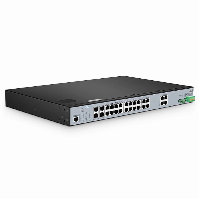 SFPS IES5100-24TF, 24-Port Gigabit Ethernet L2+ Managed Industrial Switch, 24 x 10/100/1000BASE-T, with 4 x 1Gb SFP, -40 to 85A°C Operating Temperature