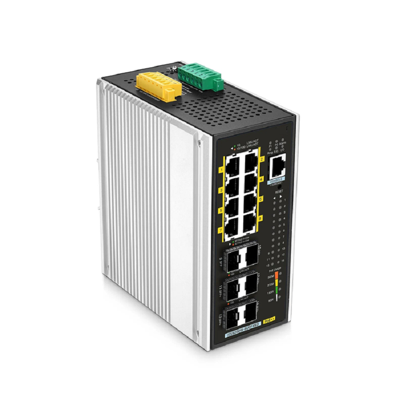SFPS IES5200W-8U2F4SD, 8-Port Gigabit Ethernet L3 Managed Industrial PoE++ Switch, 8 x PoE++ Ports@360W, with 2 x 1/2.5Gb SFP, 4 x 10Gb SFP+, -40 to 75A°C Operating Temperature
