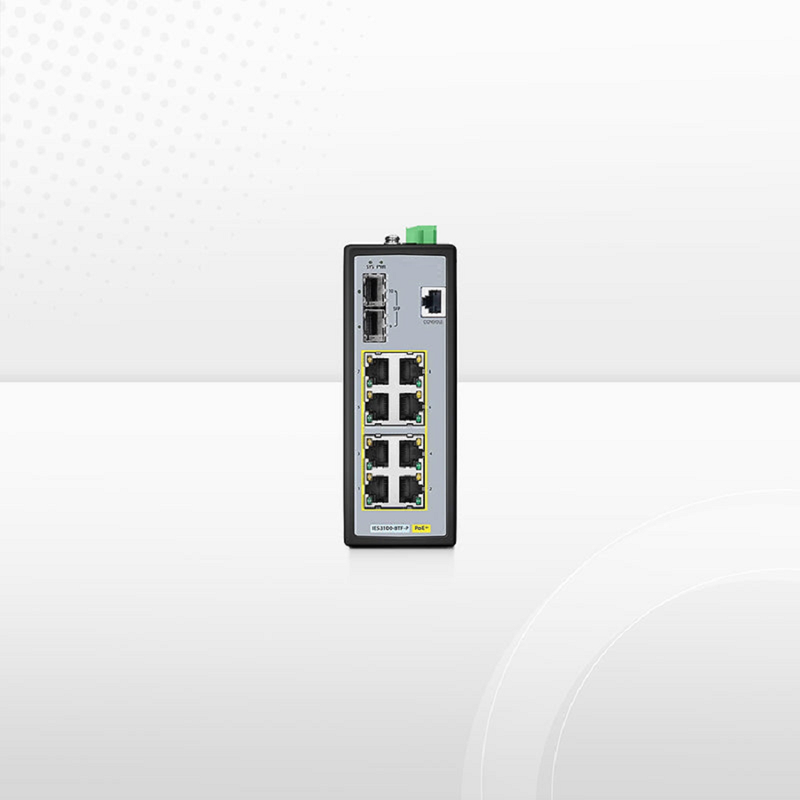 SFPS IES3110-8TFP-R, 8-Port Gigabit Ethernet L2+ Managed Industrial PoE+ Switch, 8 x PoE+ Ports @240W, with 2 x 1Gb SFP, Wide-Temp