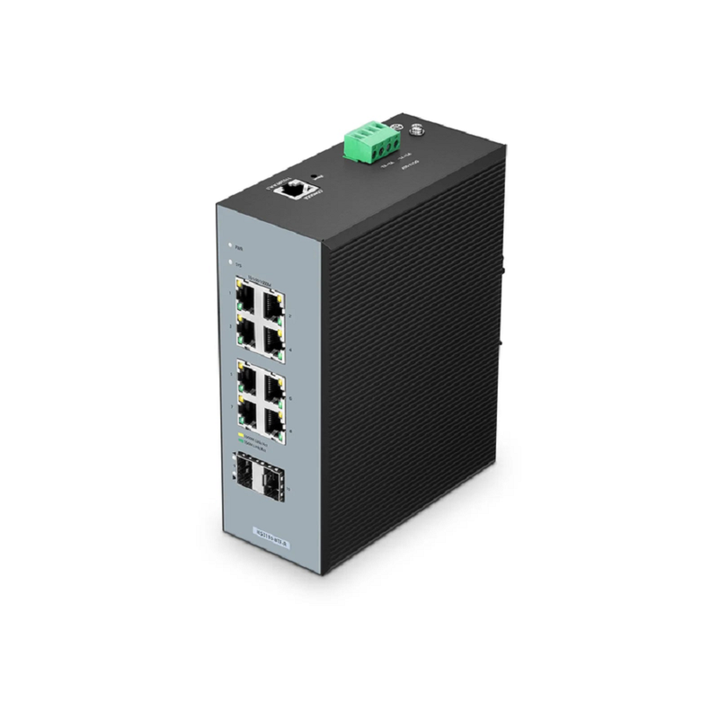 SFPS IES3110-8TFP-R, 8-Port Gigabit Ethernet L2+ Managed Industrial PoE+ Switch, 8 x PoE+ Ports @240W, with 2 x 1Gb SFP, Wide-Temp