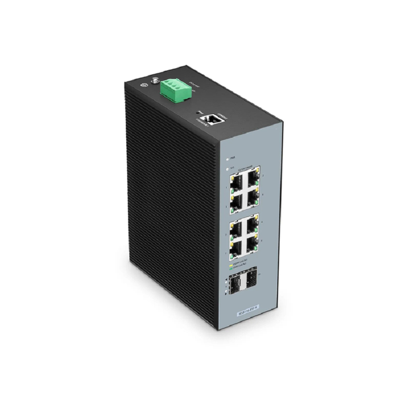 SFPS IES3110-8TFP-R, 8-Port Gigabit Ethernet L2+ Managed Industrial PoE+ Switch, 8 x PoE+ Ports @240W, with 2 x 1Gb SFP, Wide-Temp