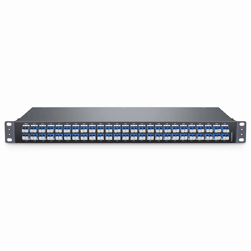 SFPS OMD48ECM, 48 Channels 100GHz C14-C61 Passive, Dual Fiber DWDM Mux and Demux with Monitor Port, LC/UPC, 1U Rack