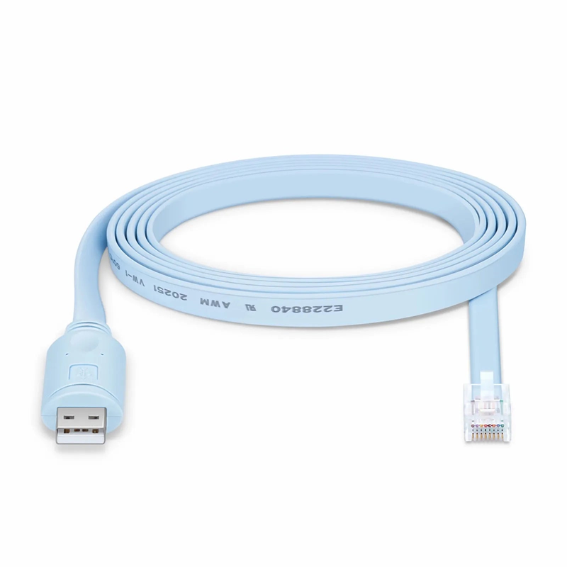 SFPS 7ft (2m) USB (Male) to RJ45 (Male) Console Cable, Blue