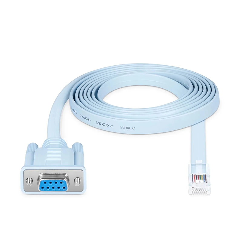 SFPS 7ft (2m) RJ45 (Male) to DB9 (Female) Console Cable, Blue