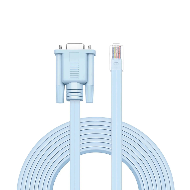 SFPS 7ft (2m) RJ45 (Male) to DB9 (Female) Console Cable, Blue