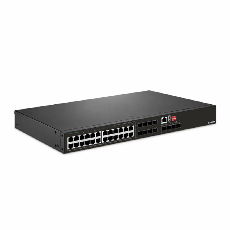 SFPS IES5120-28TS, 24-Port Gigabit Ethernet L2+ Managed Industrial Switch, 16 x 10/100/1000BASE-T, with 8 x 1Gb RJ45/SFP Combo and 4 x 1/10Gb SFP+, -40 to 75A°C Operating Temperature