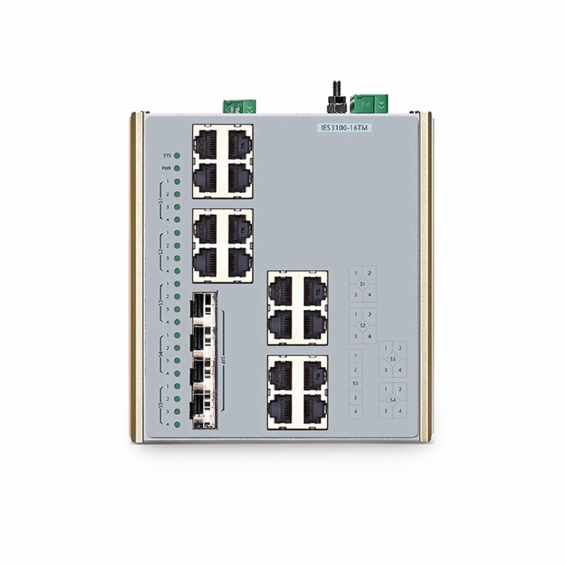 SFPS IES3100-16TM, 16-Port Gigabit Ethernet L2 Managed Industrial Switch, 16 x 10/100/1000BASE-T, with 4 x 1/2.5Gb SFP, -40 to 85A°C Operating Temperature