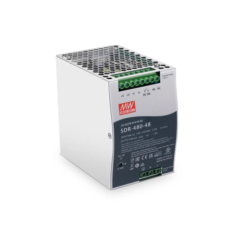 SFPS 480W 48VDC Slim DIN Rail High-Performance Industrial Power Supply with PFC Function