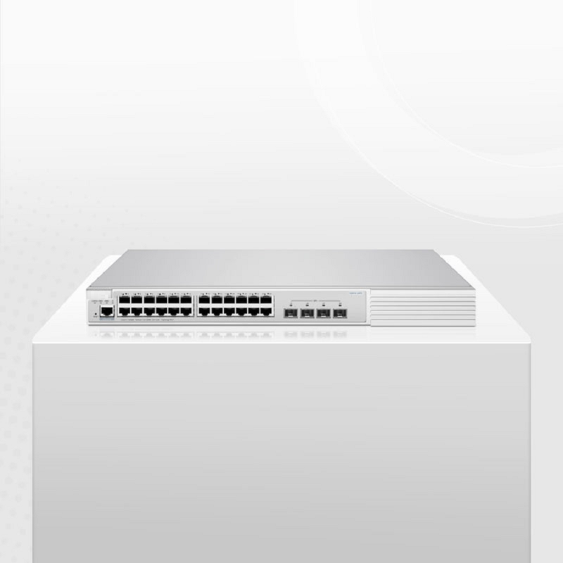 SFPS S3910-24TS, 24-Port Gigabit Ethernet L2+ Switch, 24 x Gigabit RJ45, with 4 x 10Gb SFP+ Uplinks, Stackable Switch, Broadcom Chip