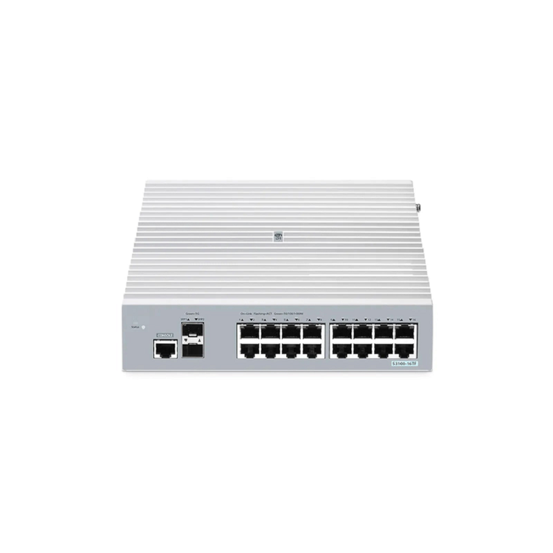 SFPS S3100-16TF, 16-Port Gigabit Ethernet L2+ Switch, 16 x 1Gb RJ45, with 2 x 1Gb SFP Uplinks, Broadcom Chip, Fanless
