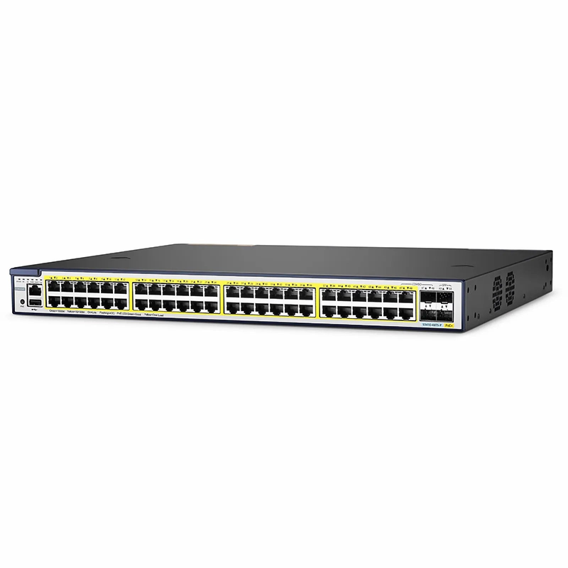 SFPS S3410-48TS-P, 48-Port Gigabit Ethernet L2+ PoE+ Switch, 48 x PoE+ Ports @740W, with 2 x 10Gb SFP+ Uplinks and 2 x Combo SFP Ports, Stackable Switch, Broadcom Chip