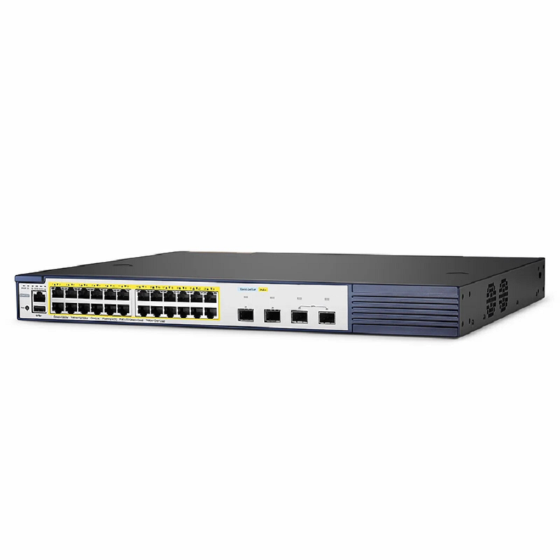 SFPS S3410-24TS-P, 24-Port Gigabit Ethernet L2+ PoE+ Switch, 24 x PoE+ Ports @740W, with 2 x 10Gb SFP+ Uplinks and 2 x Combo SFP Ports, Stackable Switch, Broadcom Chip