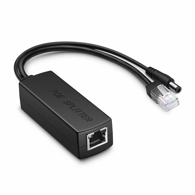SFPS Single Port 10/100M PoE Splitter Cable with DC 12V Output, 13W