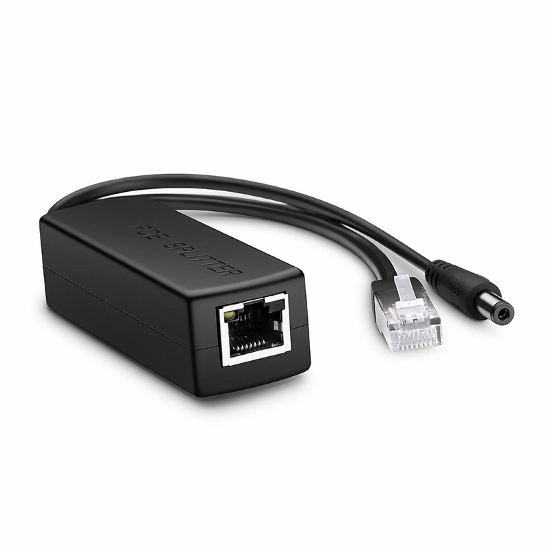 SFPS Single Port 10/100M PoE Splitter Cable with DC 12V Output, 13W