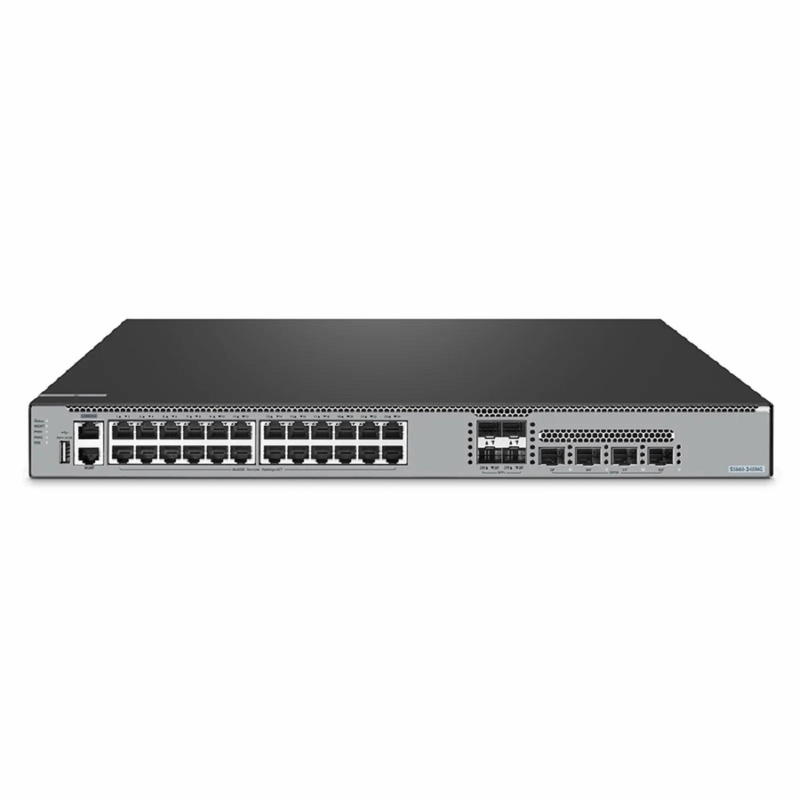 SFPS S5860-24XMG, 24-Port Ethernet L3 Switch, 24 x 10GBASE-T/Multi-Gigabit Ports, 4 x 10Gb SFP+, with 4 x 25Gb SFP28 Uplinks, Support Stacking, Broadcom Chip