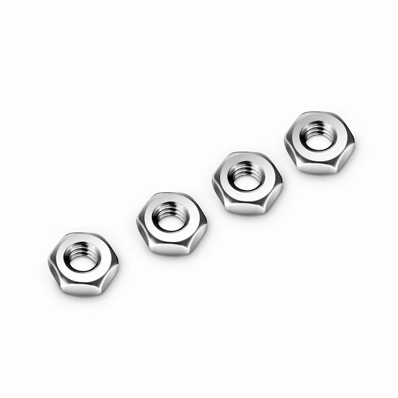 SFPS M2A8mm Model Screw and Nut, Nickel-plated, Silver, 50pcs/Pack